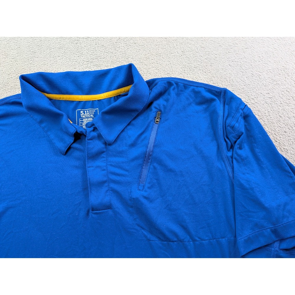5.11 Tactical Mens XL Royal Blue Performance Polo Shirt Zipper Pocket 71032